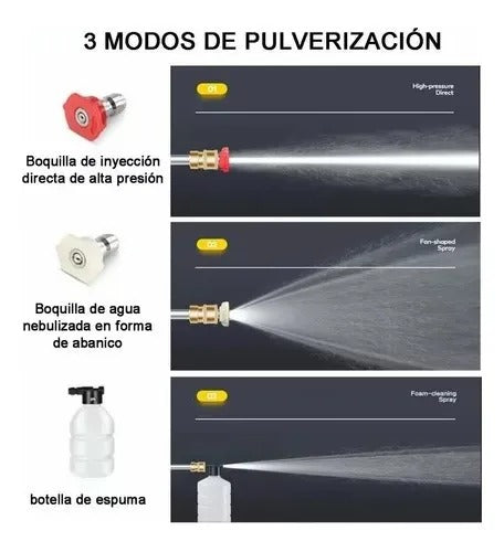 Hidrolavadora 48v 2 baterias y accesorios.