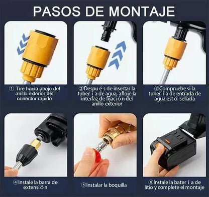Hidrolavadora 48v 2 baterias y accesorios.