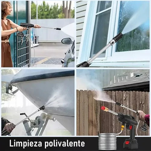 Hidrolavadora 48v 2 baterias y accesorios.